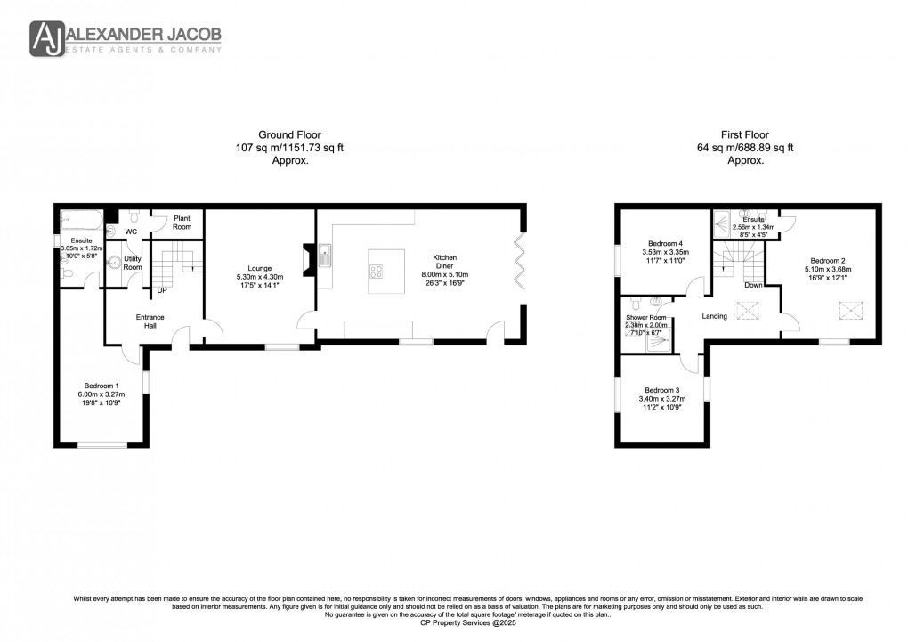 Floorplan for Sutton, Retford, Nottinghamshire