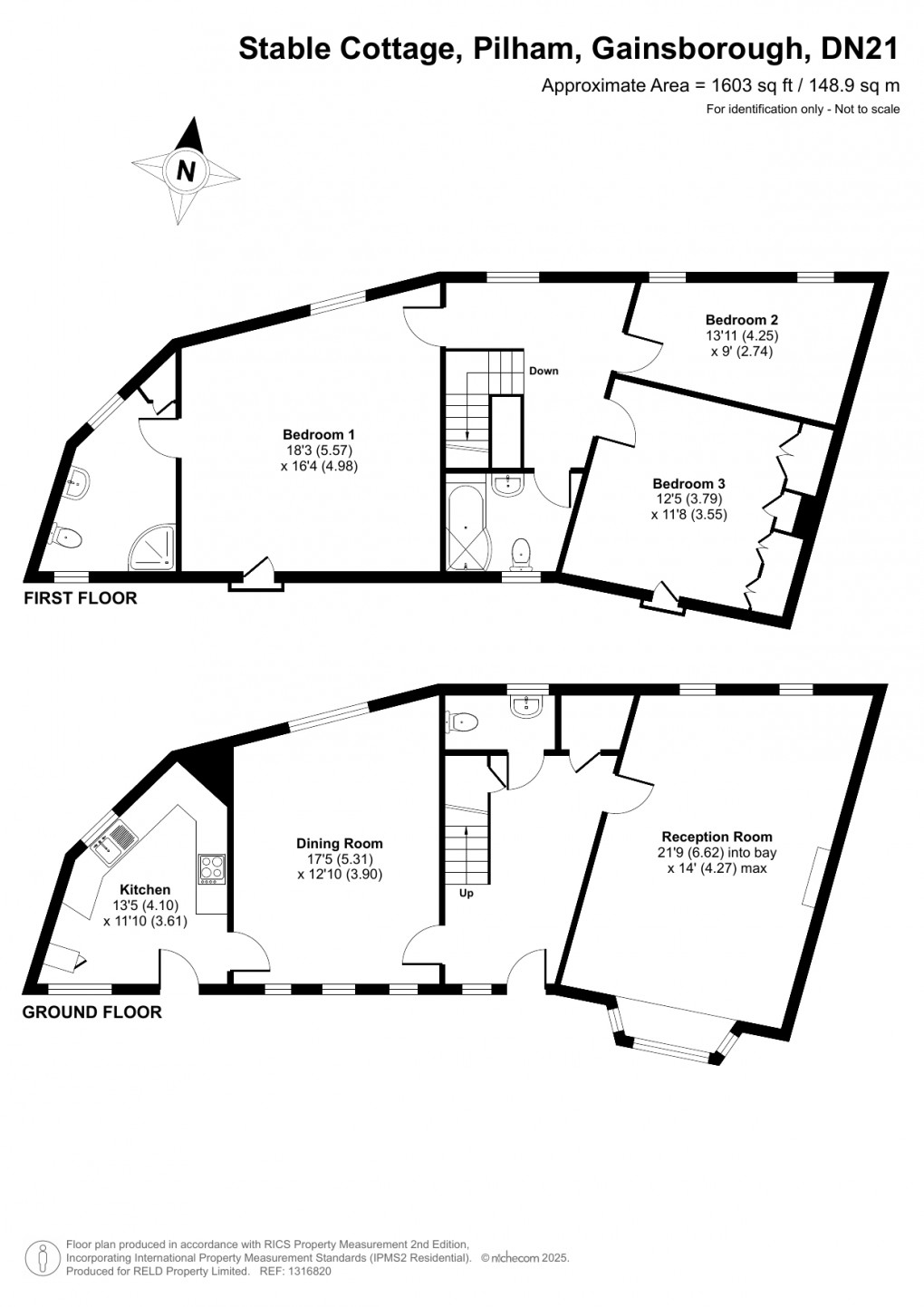 Floorplan for Pilham, Gainsborough, Lincolnshire