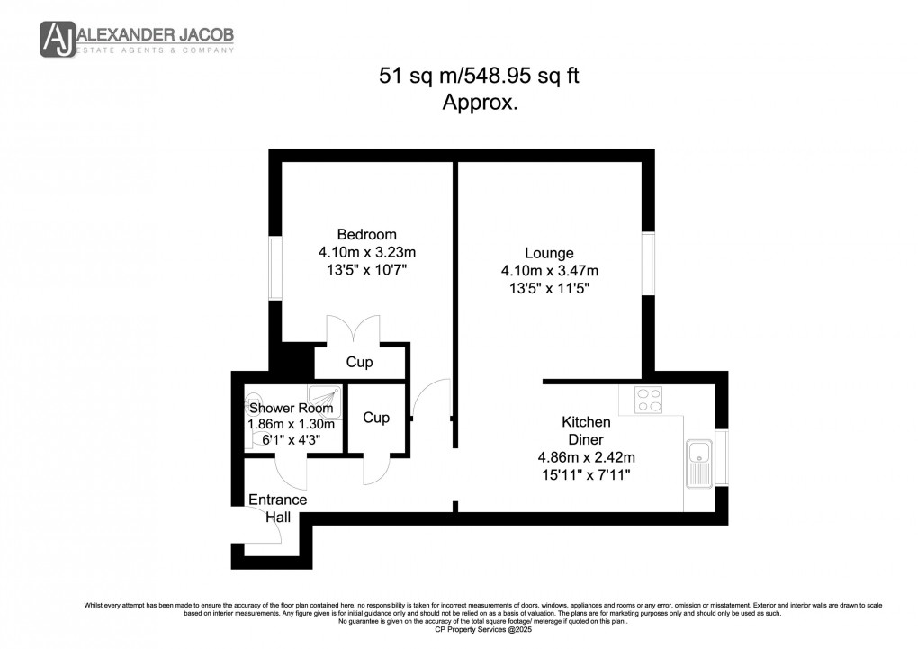 Floorplan for Waterfields, Retford, Nottinghamshire