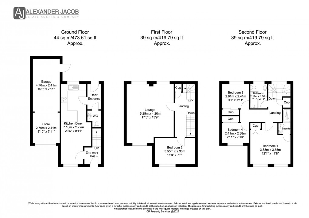 Floorplan for Grieves Close, Retford, Nottinghamshire