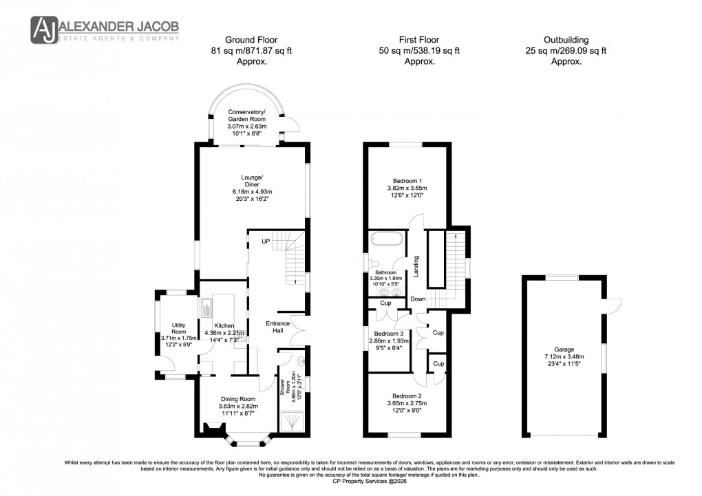 Floorplan for Whinney Moor Lane, Retford, Nottinghamshire