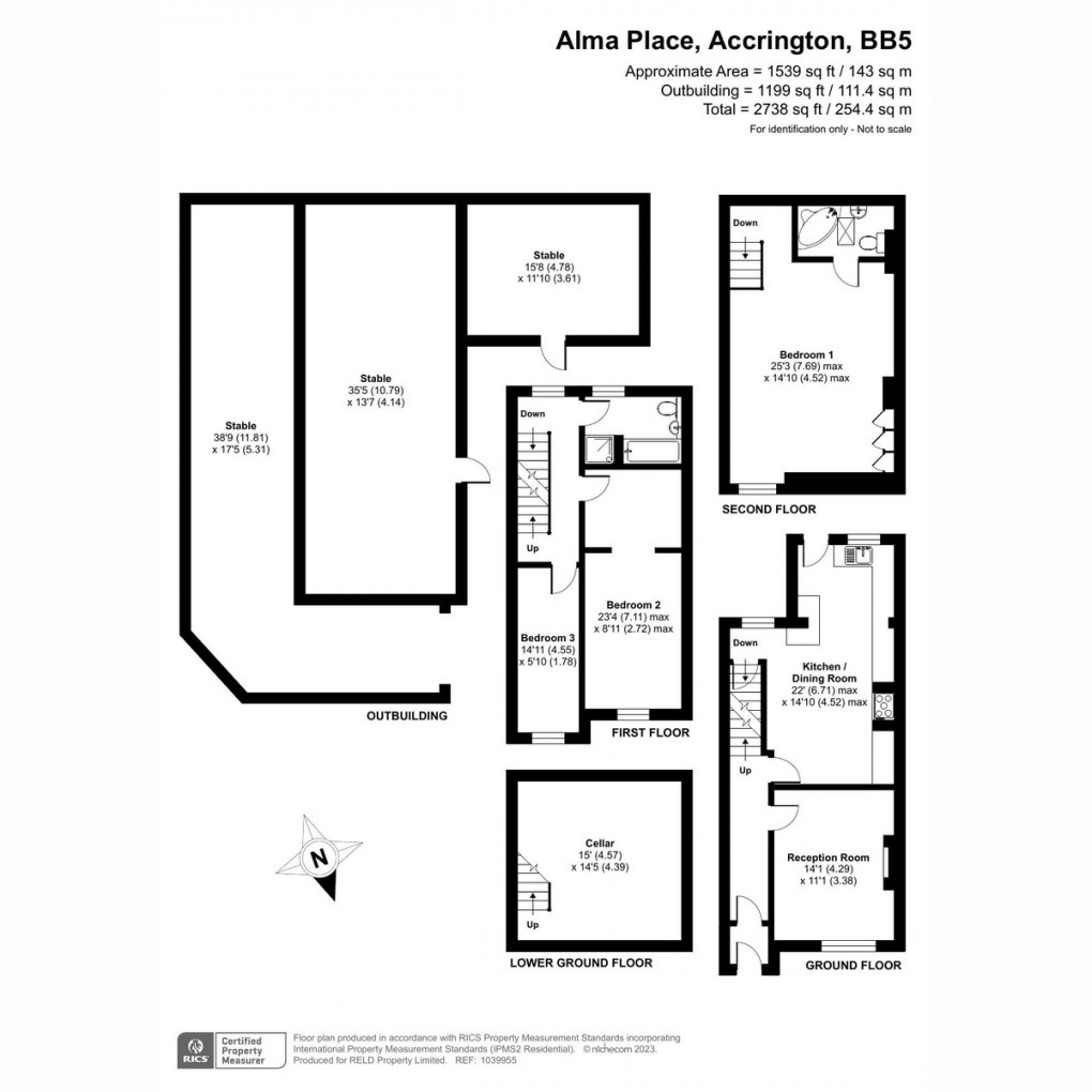 Floorplan for Alma Place, Accrington, Lancashire