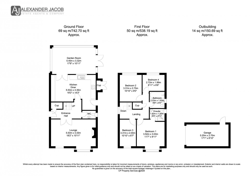 Floorplan for Meadow Drive, Worksop, Nottinghamshire