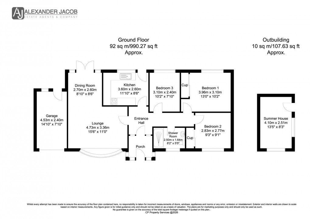 Floorplan for Rampton, Retford, Nottinghamshire