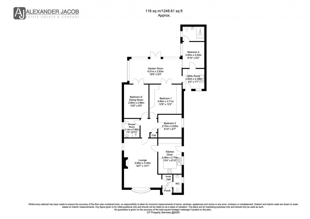 Floorplan for Aspen Close, Tuxford, NG22