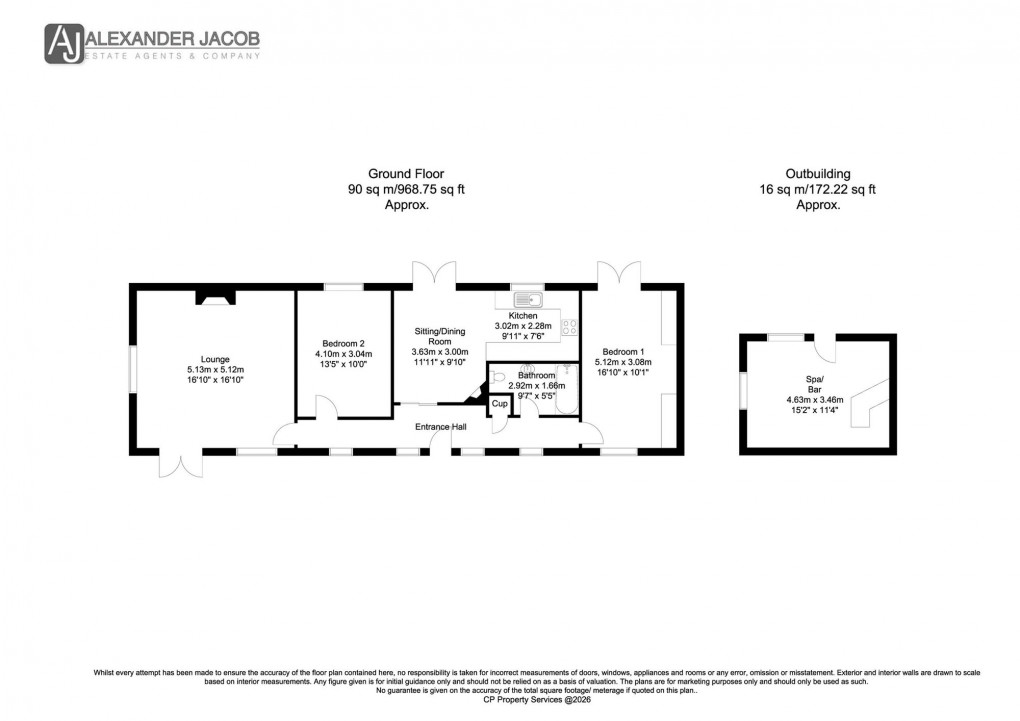 Floorplan for 3 Lamberts Lane, Ossington, NG23