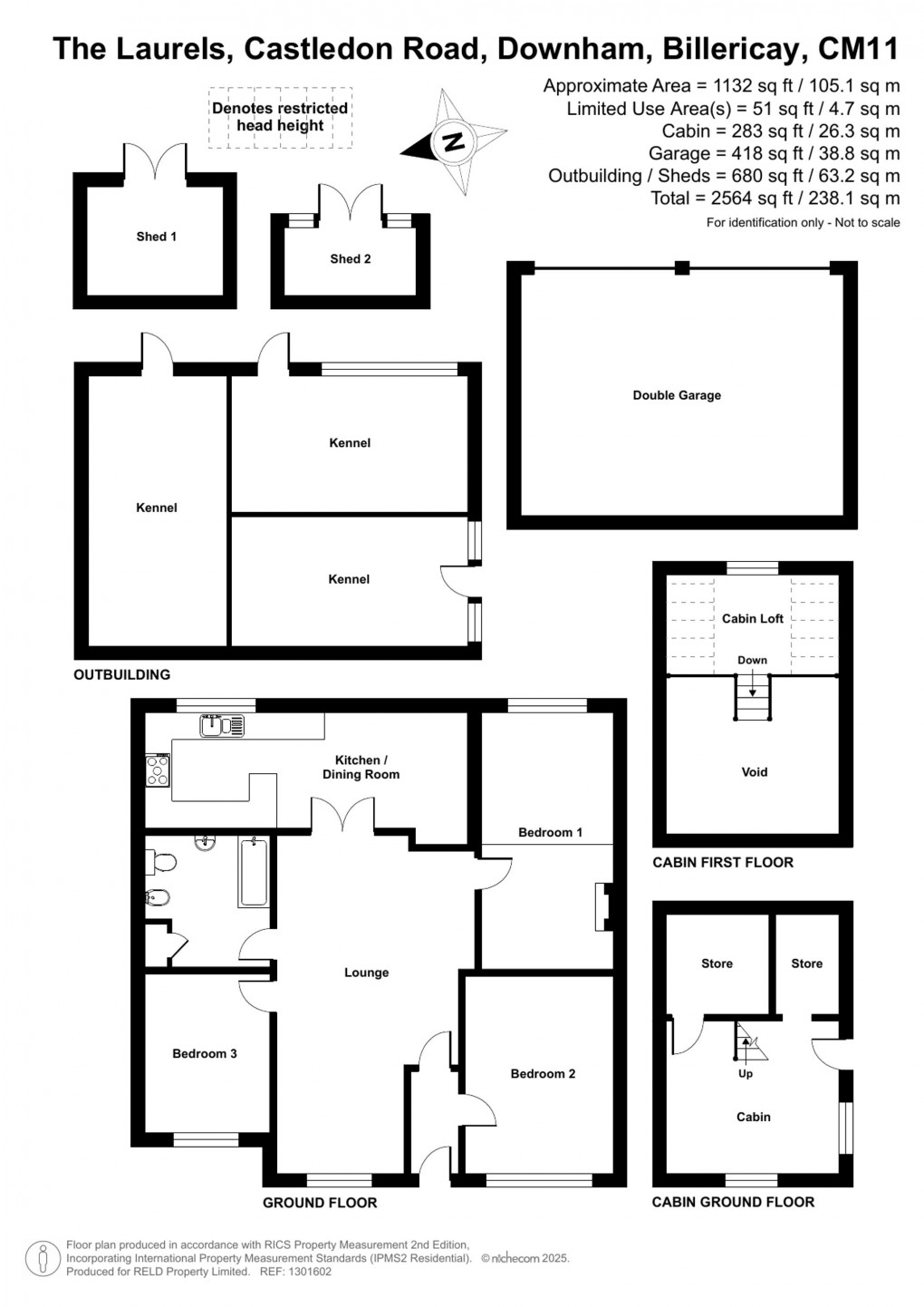 Floorplan for Castledon Road, Downham, CM11