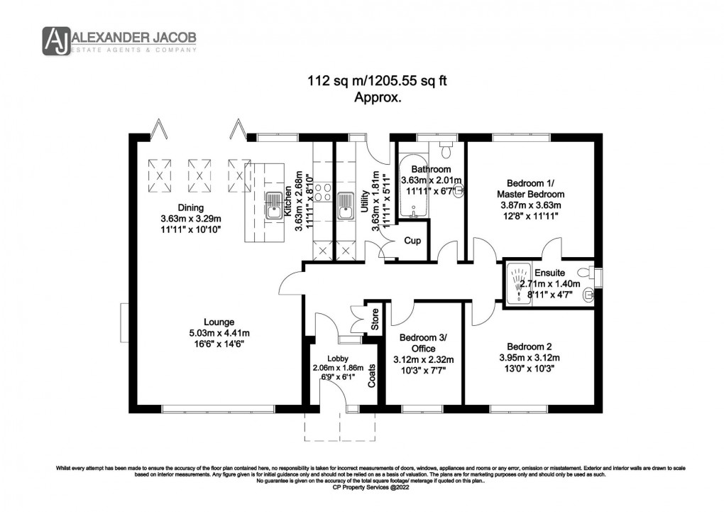 Floorplan for Olinda Gardens, Southgore Lane, DN22