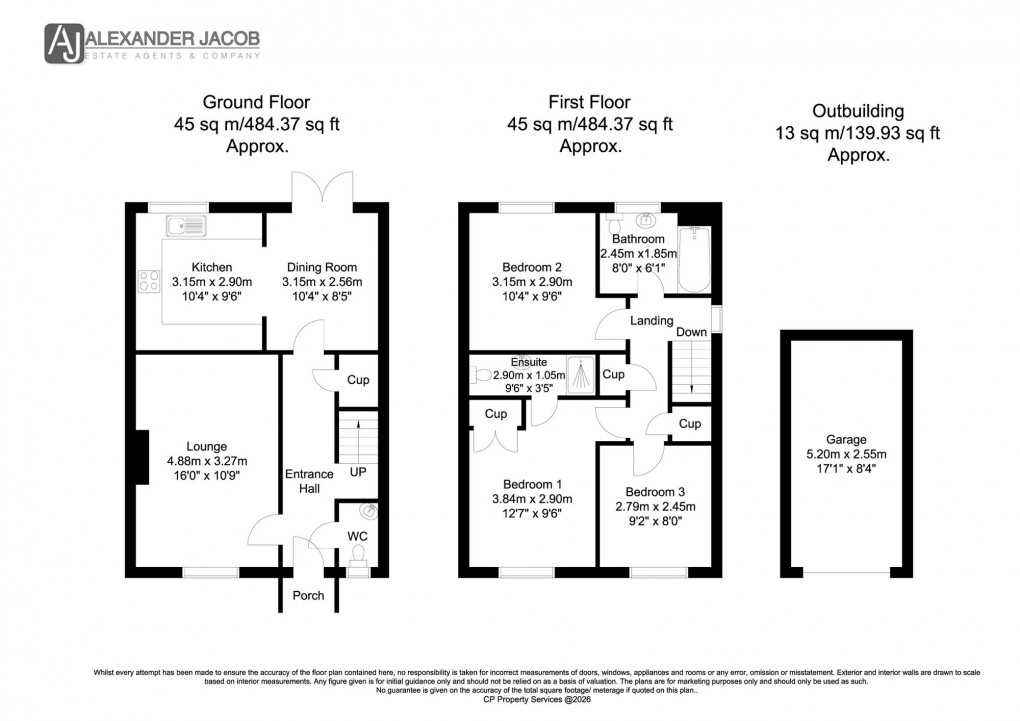 Floorplan for Adrians Walk, Retford, DN22