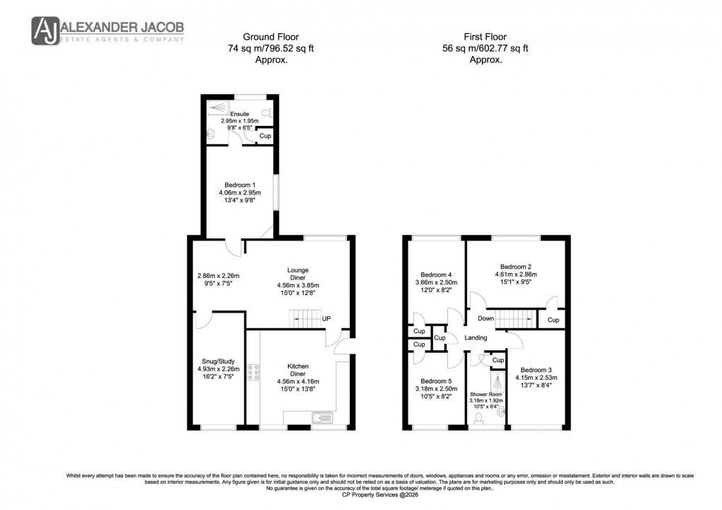 Floorplan for Grosvenor Close, Retford, DN22