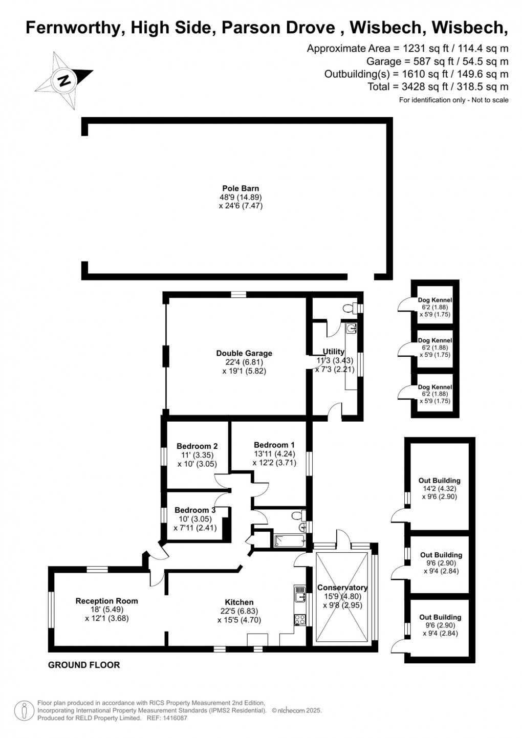Floorplan for High Side, Parson Drove, PE13